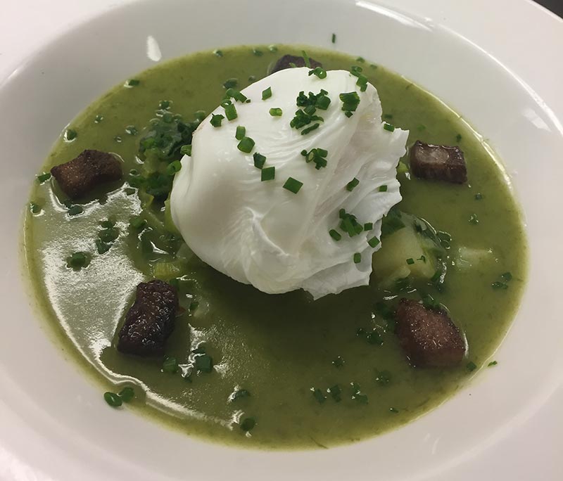 cream of wild garlic and potato soup