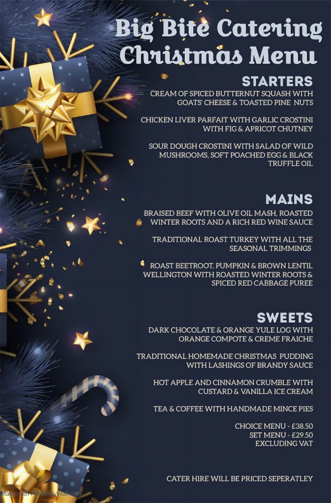 Big Bite Catering Christmas Menu 2023